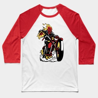 Red Skull Rider Baseball T-Shirt